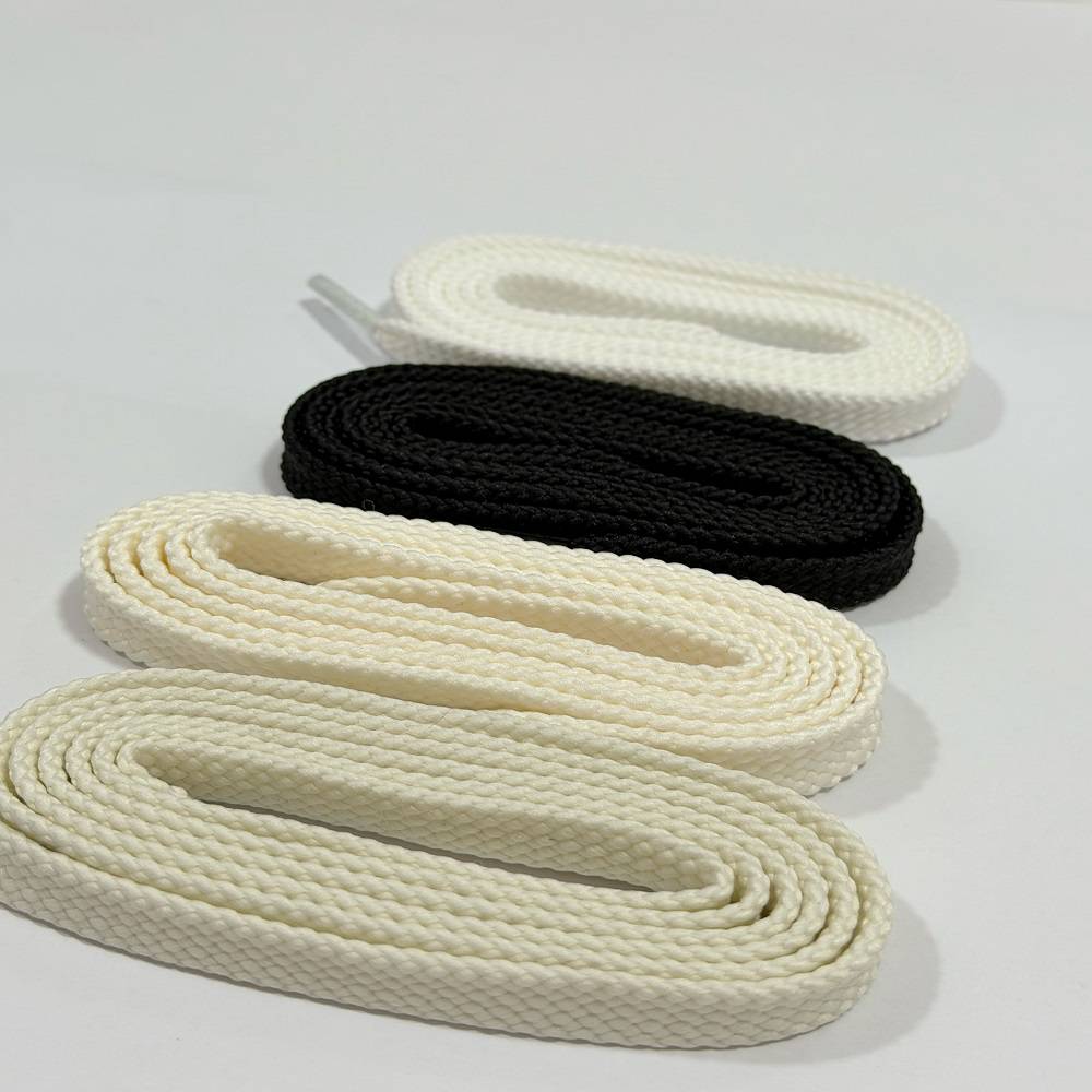 Flat Flat Double-Layer Braided Crossover Unisex Sneakers, White, Casual Shoes, Shoelace