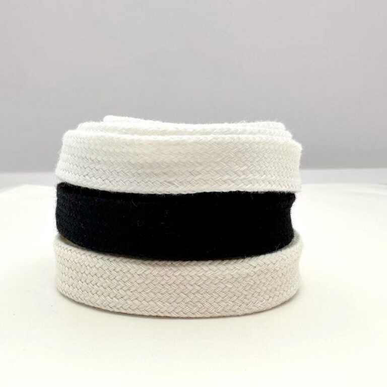 Flat Flat Pure Cotton Shoelace, Thickened and Durable Canvas Shoe Board, Universal for Sneakers and Dad Shoes