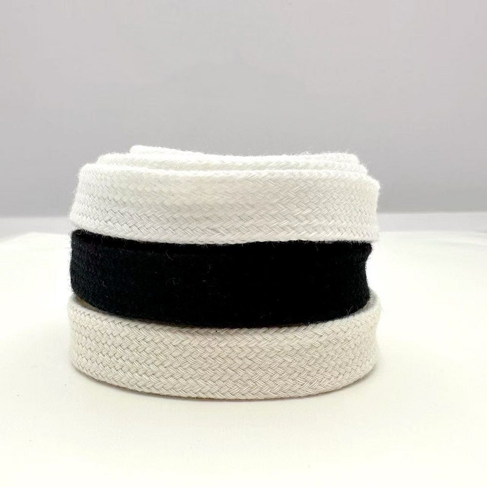 Flat Flat Pure Cotton Shoelace, Thickened and Durable Canvas Shoe Board, Universal for Sneakers and Dad Shoes